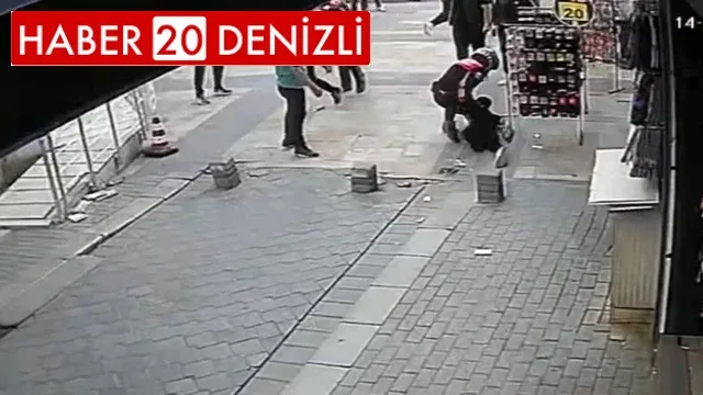 Bıçaklı saldırgan polisin tek hamlesiyle etkisiz hale getirildi