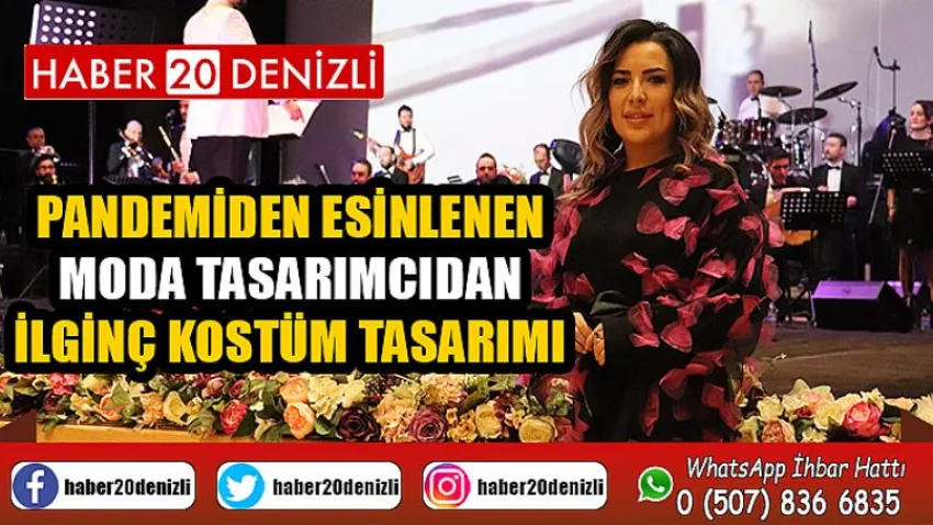 Pandemiden esinlenen moda tasarımcıdan ilginç kostüm tasarımı