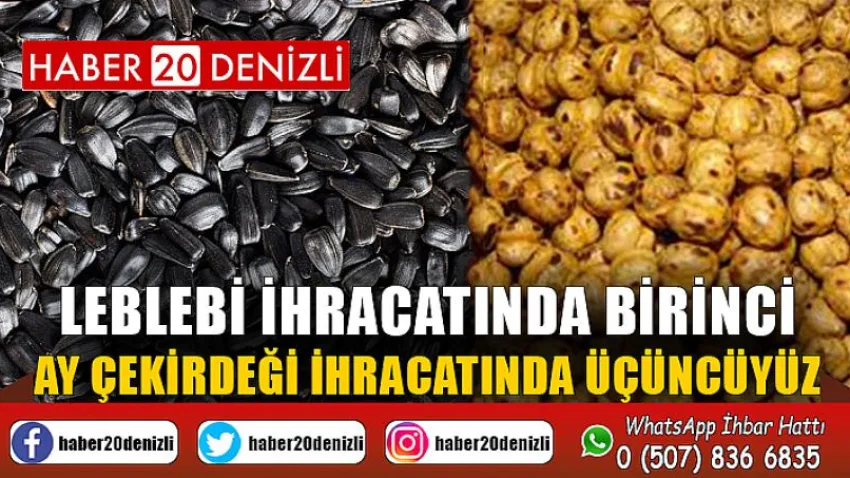 Leblebi İhracatında Birinci Ay Çekirdeği İhracatında Üçüncüyüz