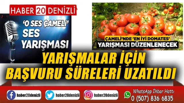 Yarışmalar için Başvuru Süreleri Uzatıldı