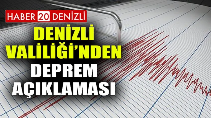Denizli Valiliği'nden Deprem Açıklaması