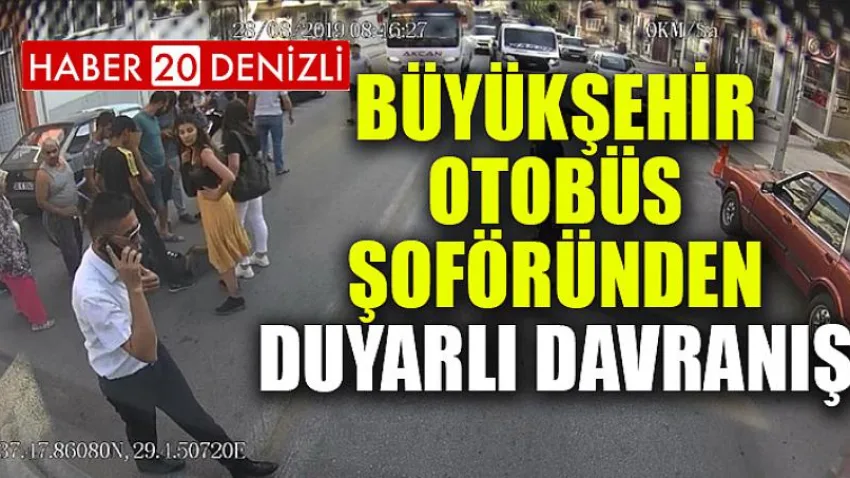 Büyükşehir otobüs şoföründen duyarlı davranış
