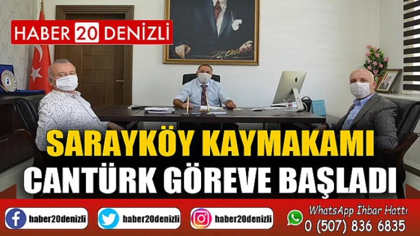 Sarayköy Kaymakamı Cantürk göreve başladı