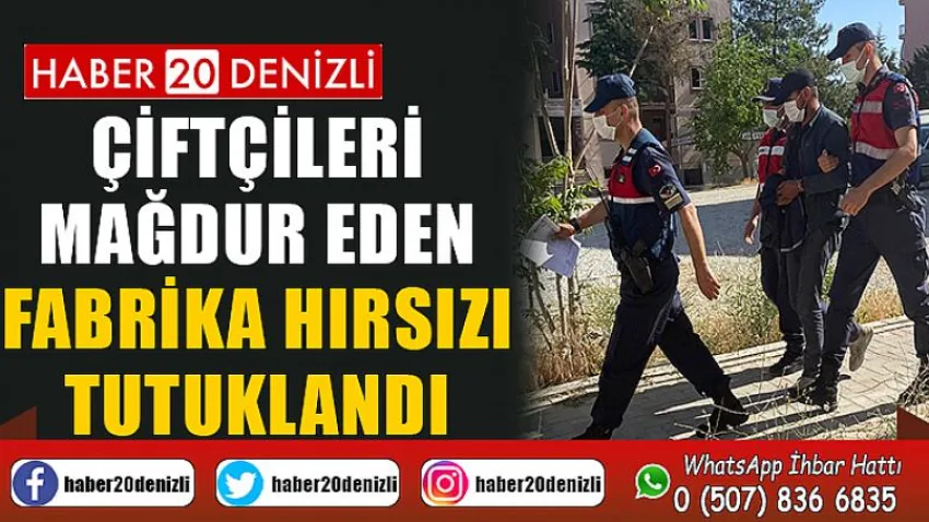 Çiftçileri mağdur eden fabrika hırsızı tutuklandı
