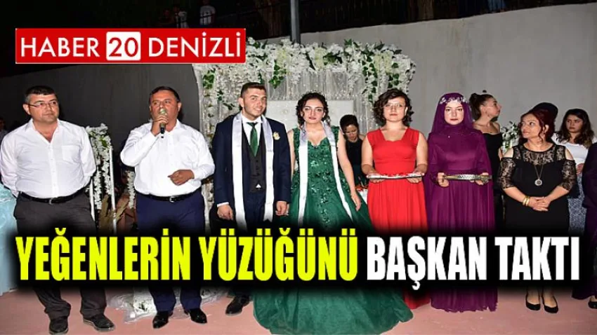 Yeğenlerin Yüzüğünü Başkan Taktı