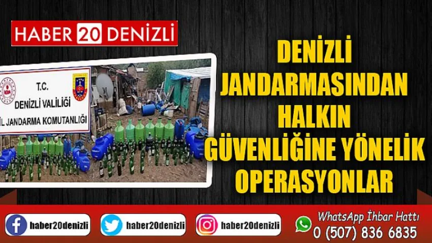 Denizli Jandarmasından halkın güvenliğine yönelik operasyonlar