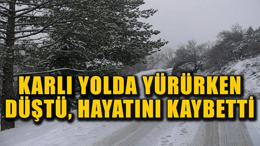 Karlı Yolda Yürürken Düştü, Hayatını Kaybetti