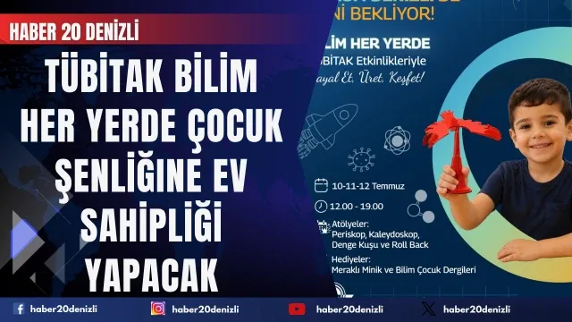 Forum Denizli, TÜBİTAK Bilim Her Yerde çocuk şenliğine ev sahipliği yapacak