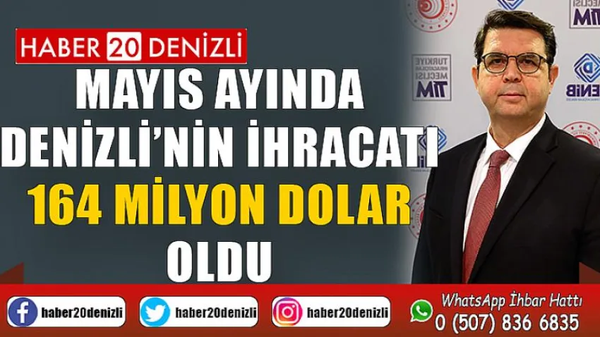 Mayıs ayında Denizli’nin ihracatı 164 milyon dolar oldu