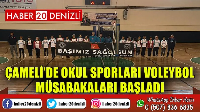 Çameli’de Okul Sporları Voleybol Müsabakaları Başladı