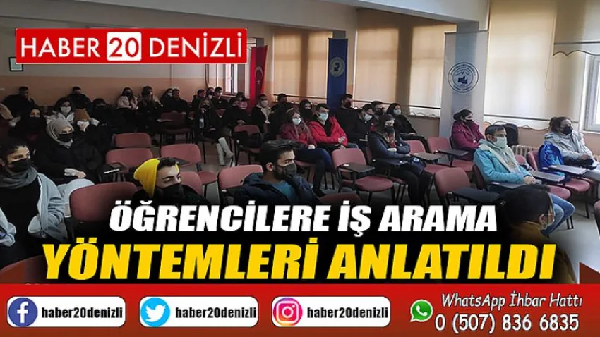 Öğrencilere iş arama yöntemleri anlatıldı