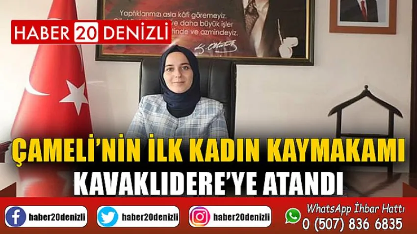 Çameli’nin İlk Kadın Kaymakamı Kavaklıdere’ye Atandı