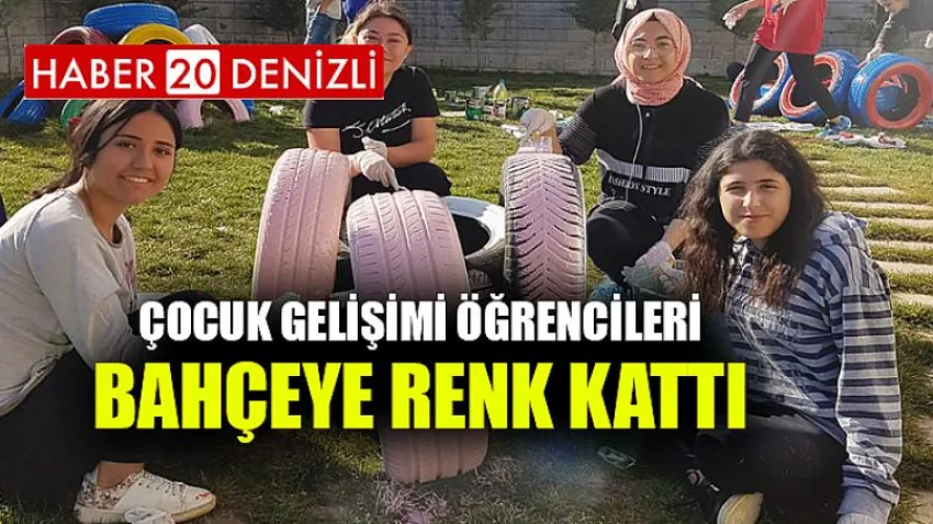 Çocuk Gelişimi Öğrencileri Bahçeye Renk Kattı