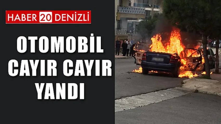 Otomobil Cayır Cayır Yandı