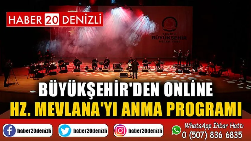 Büyükşehir'den online Hz. Mevlana'yı anma programı