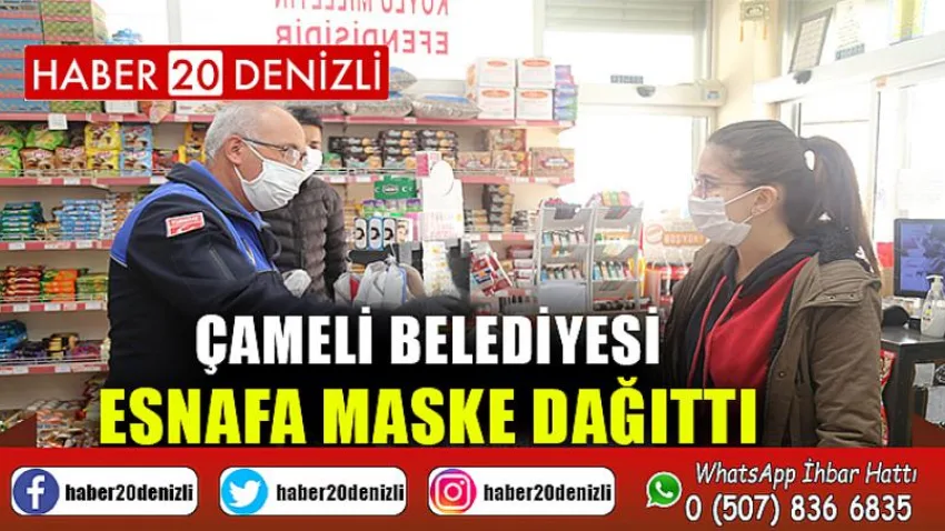 Çameli Belediyesi Esnafa Maske Dağıttı