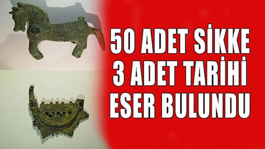 50 Adet Sikke 3 Adet Tarihi Eser Bulundu