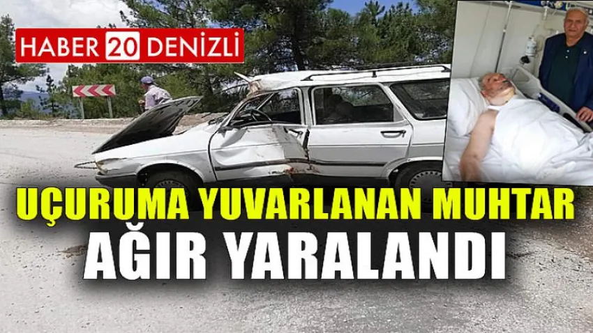 Uçuruma Yuvarlanan Muhtar Ağır Yaralandı