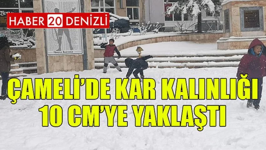 Çameli’de kar kalınlığı 10 cm’ye yaklaştı