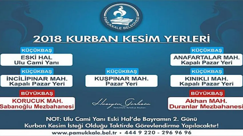 Pamukkale Kurban Bayramı’na Hazır