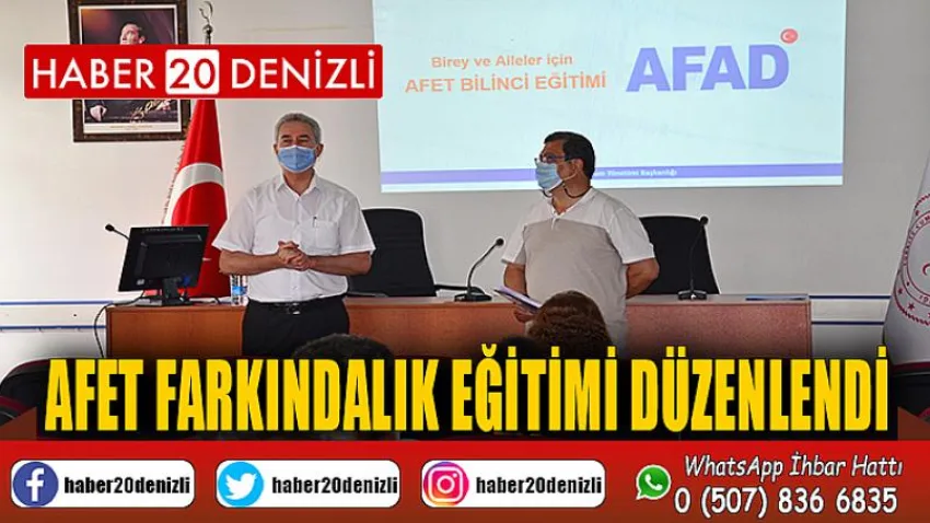 Afet farkındalık eğitimi düzenlendi