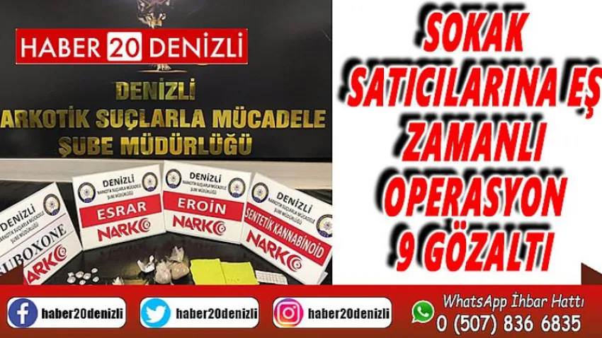 Sokak satıcılarına eş zamanlı operasyon: 9 gözaltı