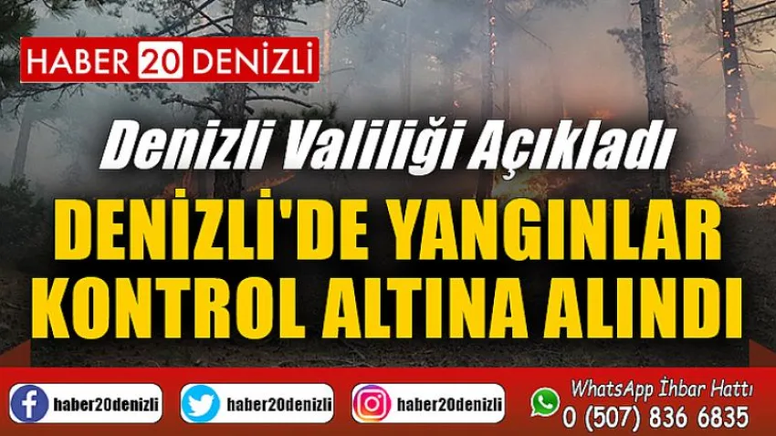 Denizli'de Yangınlar Kontrol Altına Alındı