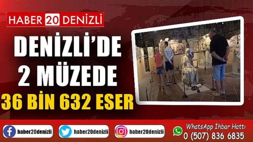 Denizli’de 2 müzede toplam 36 bin 632 eser