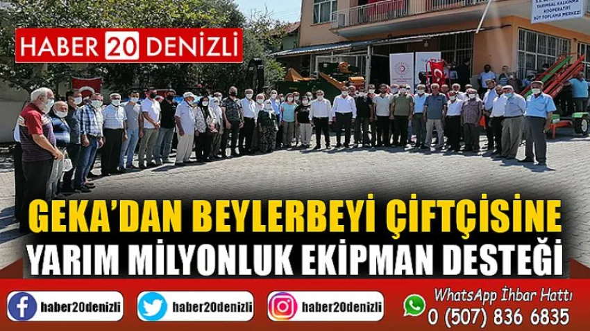 GEKA’dan Beylerbeyi çiftçisine yarım milyonluk ekipman desteği