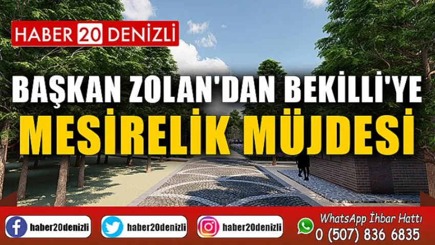Başkan Zolan'dan Bekilli'ye mesirelik müjdesi