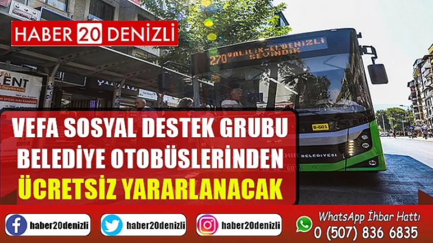 Vefa Sosyal Destek Grubu belediye otobüslerinden ücretsiz yararlanacak