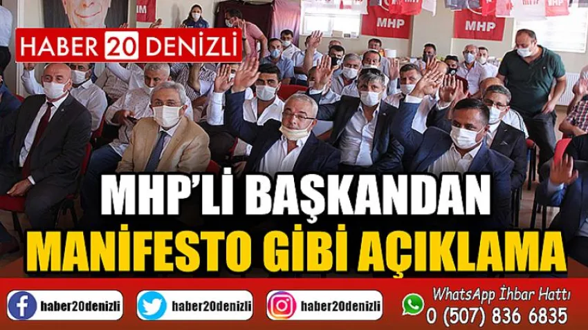MHP’li Başkandan Manifesto Gibi Açıklama