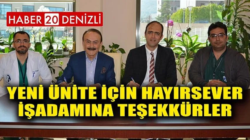 Yeni Ünite için Hayırsever İşadamına Teşekkürler