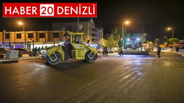 Bozkurt’ta gece asfalt mesaisi