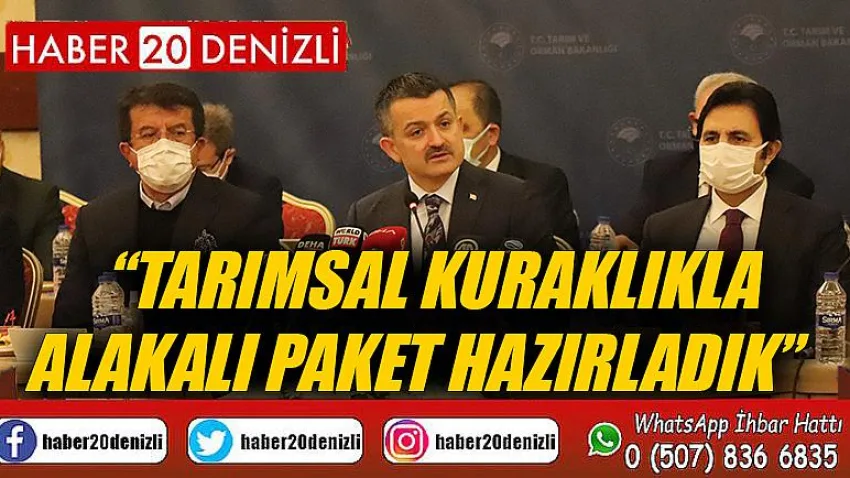 Bakan Pakdemirli: “Tarımsal kuraklıkla alakalı paket hazırladık”