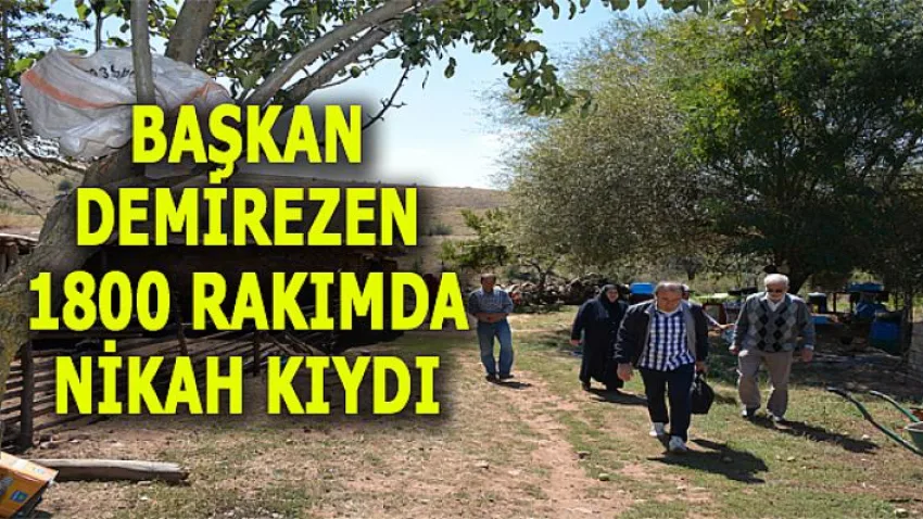 Başkan Demirezen 1800 Rakımda Nikah Kıydı