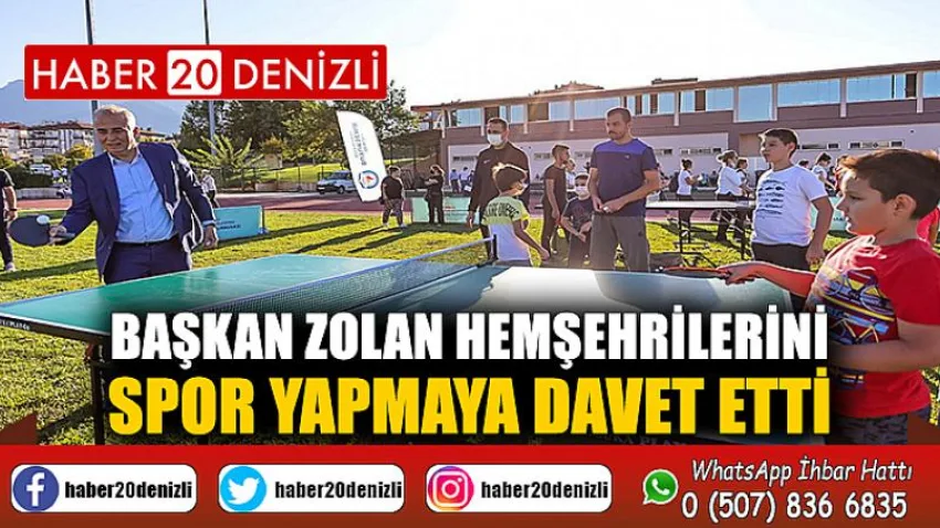 Başkan Zolan hemşehrilerini spor yapmaya davet etti