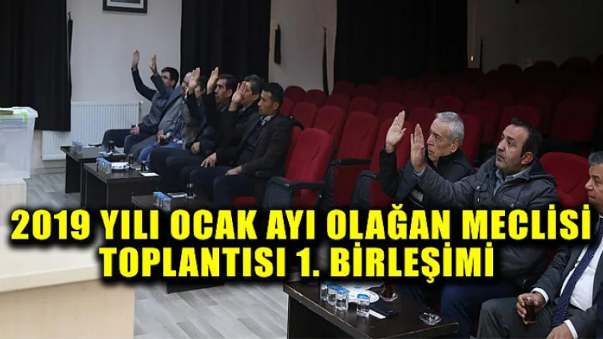 2019 Yılı Ocak Ayı Olağan Meclisi Toplantısı 1. Birleşimi