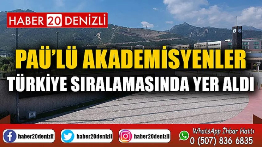 PAÜ’lü Akademisyenler Türkiye Sıralamasında Yer Aldı