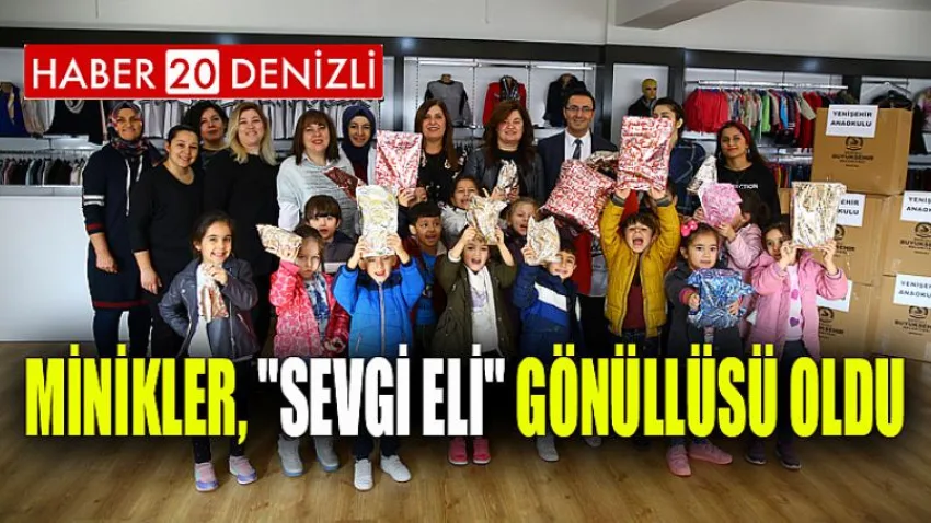 Minikler, "Sevgi Eli" gönüllüsü oldu