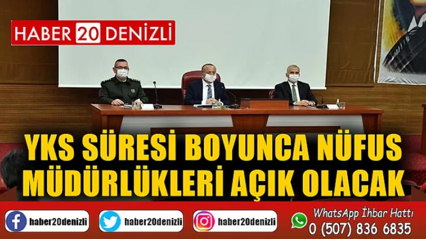 YKS süresi boyunca nüfus müdürlükleri açık olacak