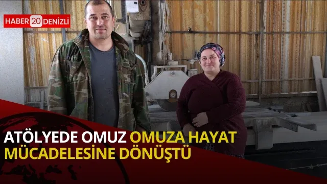 Sanal alemde başlayan aşk, mermer atölyesinde omuz omuza hayat mücadelesine dönüştü