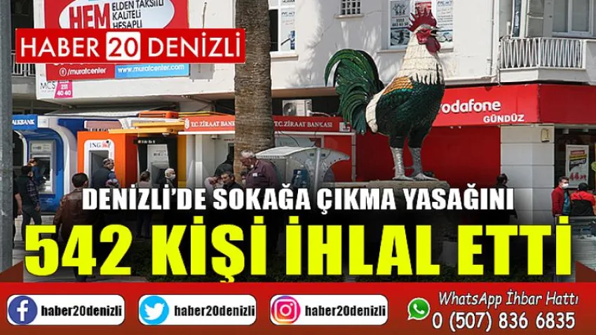 Denizli’de sokağa çıkma yasağını 542 kişi ihlal etti