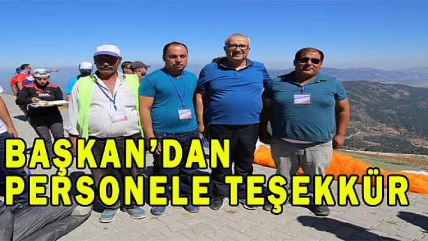 Başkan'dan Personele Teşekkür