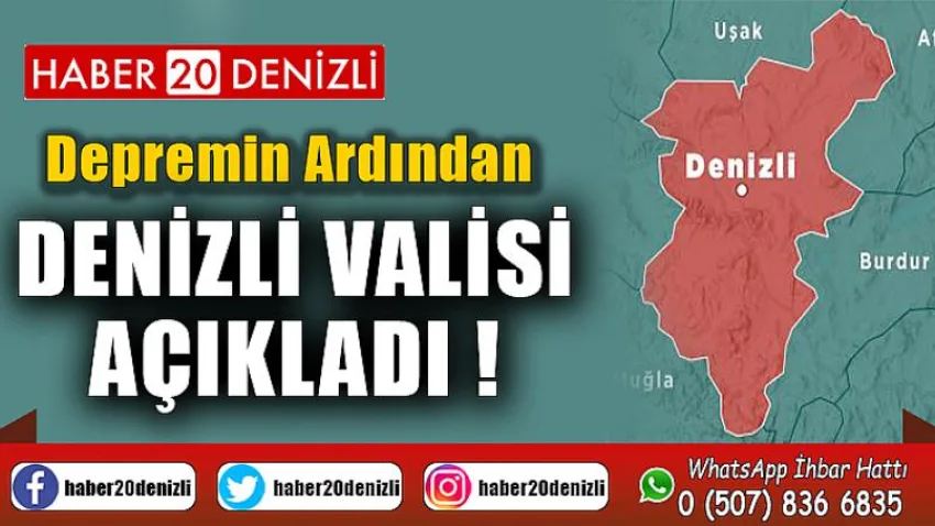 Denizli Valisi Açıkladı !