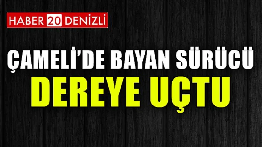 Bayan Sürücü Dereye Uçtu