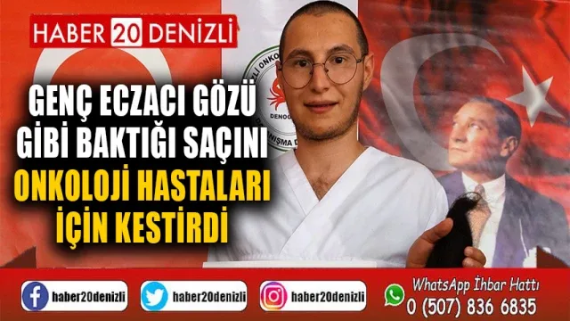 Genç eczacı gözü gibi baktığı saçını onkoloji hastaları için kestirdi