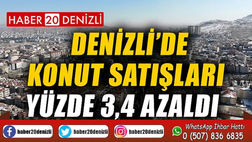 Denizli’de konut satışları yüzde 3,4 azaldı