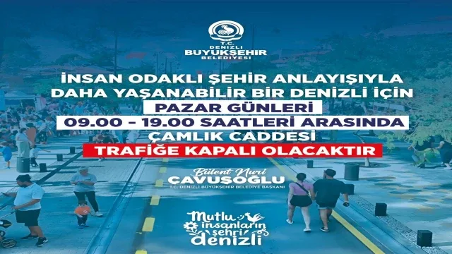 Çamlık Bulvarı, Pazar günleri trafiğe kapatılacak