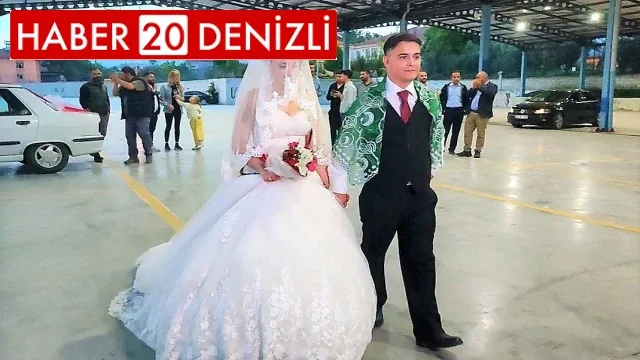 Denizlililer depremzede gelinin düğününü el birliğiyle yaptı